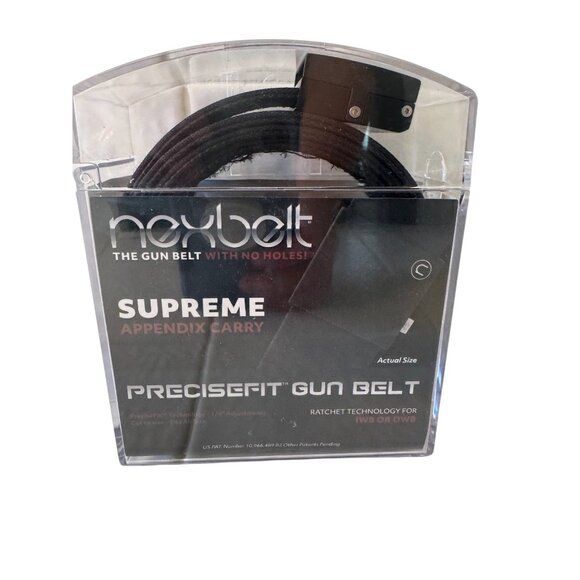 Nexbelt Supreme Appendix Carry Ratchet Belt 1.5" [38mm] Black Cut Strap NWB - Picture 5 of 11